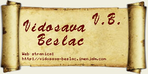 Vidosava Beslać vizit kartica